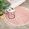 Tapis rond à poils longs - Lofty Fringe Rose - thumbnail 3