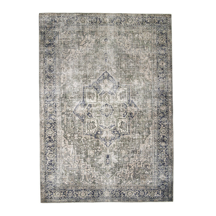 Tapis vintage - Lugan Vert/Gris - 1