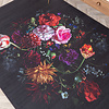 Tapis rond à fleurs - Florine Noir/Rose - thumbnail 2