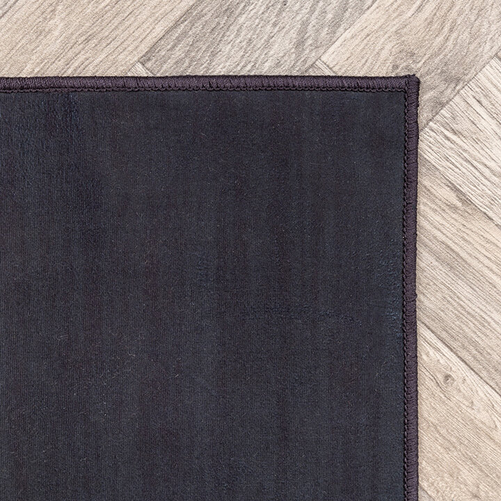 Tapis rond à fleurs - Florine Noir/Rose - 6