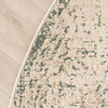 Tapis vintage rond - Spring Ethnic Crème/Vert - thumbnail 4