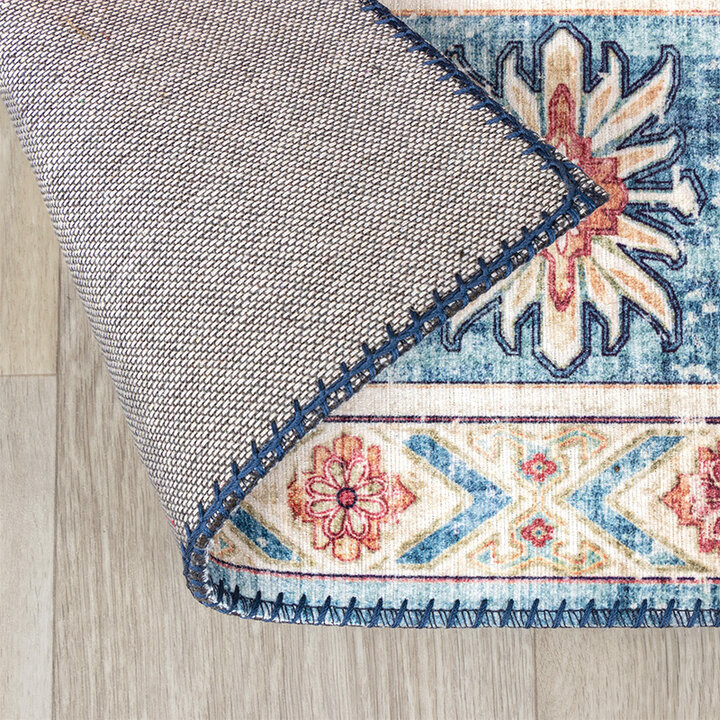Tapis vintage - Azara Yasmin Bleu Clair - 6