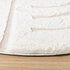 Tapis rond à poils longs - Carvy Curves Crème - thumbnail 4