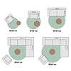 Tapis rond à poils longs - Carvy Curves Crème - thumbnail 7
