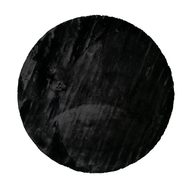 Tapis rond à poils longs - Comfy Supreme Noir - 1