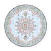 Tapis vintage rond - Lily Medaillon Bleu Clair - thumbnail 1