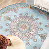 Tapis vintage rond - Lily Medaillon Bleu Clair - thumbnail 4
