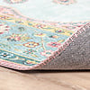 Tapis vintage rond - Lily Medaillon Bleu Clair - thumbnail 7