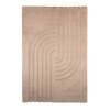 Tapis doux à poils longs - Carvy Curves Taupe - thumbnail 1