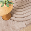 Tapis doux à poils longs - Carvy Curves Taupe - thumbnail 3