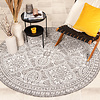 Tapis d'extérieur rond - Summer Oriental Gris Clair - thumbnail 3