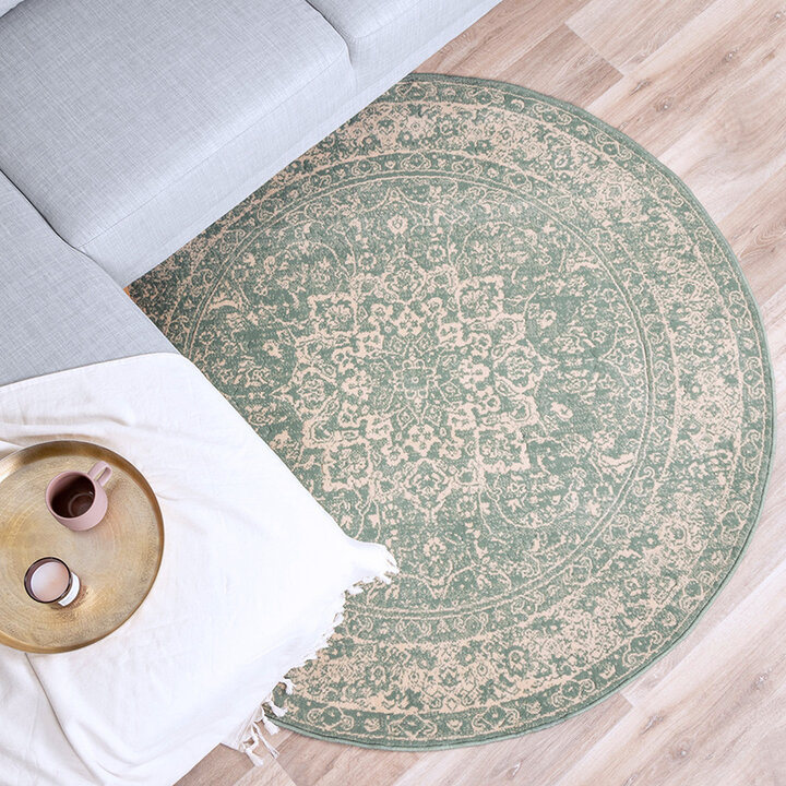 Tapis vintage rond - Wonder Oriental Vert - 3