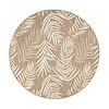 Tapis d'extérieur rond - Malta Leaves Naturel - thumbnail 1