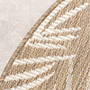 Tapis d'extérieur rond - Malta Leaves Naturel - thumbnail 4
