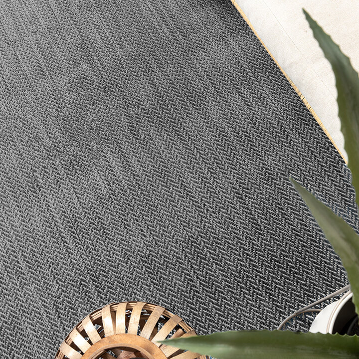 Tapis d'extérieur rond - Malta Arrow Noir - 3