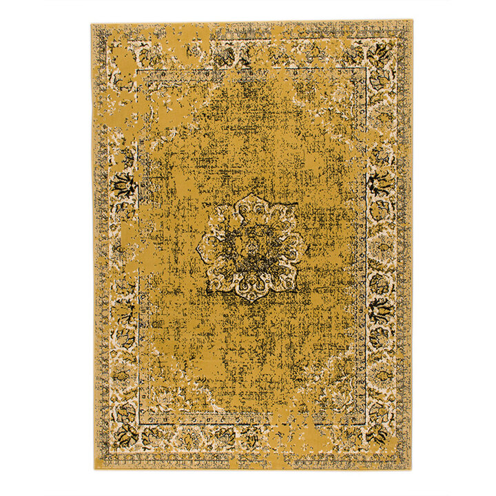 Tapis vintage - Wonder Jaune/Noir - 1