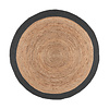 Tapis en jute - Fair Rond Naturel/Noir - thumbnail 1