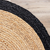 Tapis en jute - Fair Rond Naturel/Noir - thumbnail 5