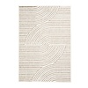 Tapis persan - Nori Curves Blanc/Taupe - thumbnail 1