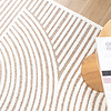Tapis persan - Nori Curves Blanc/Taupe - thumbnail 3