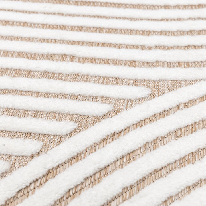 Tapis persan - Nori Curves Blanc/Taupe - 6