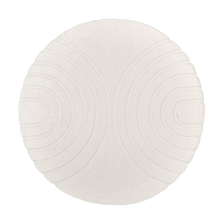 Tapis rond à poils longs - Carvy Arches Crème - 1