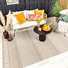 Tapis d'extérieur en jute - Nomad Aztec Crème - thumbnail 4