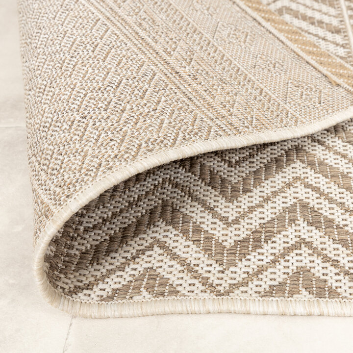 Tapis d'extérieur en jute - Nomad Aztec Crème - 8