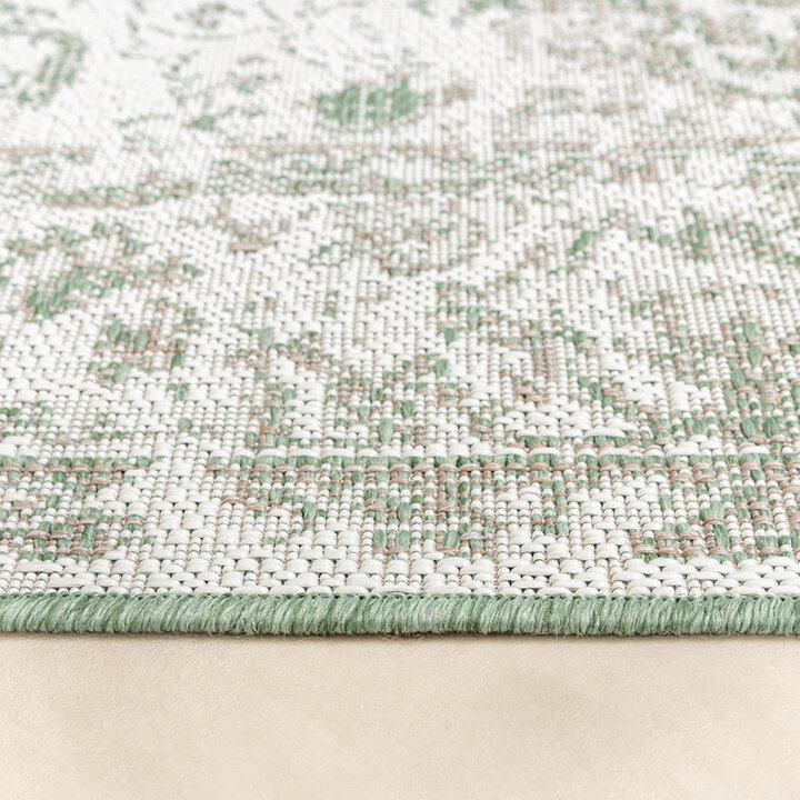 Tapis ovale à poils longs - Victoria Oriental Vert - 5