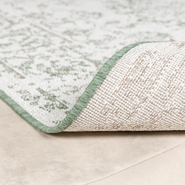Tapis ovale à poils longs - Victoria Oriental Vert - 6
