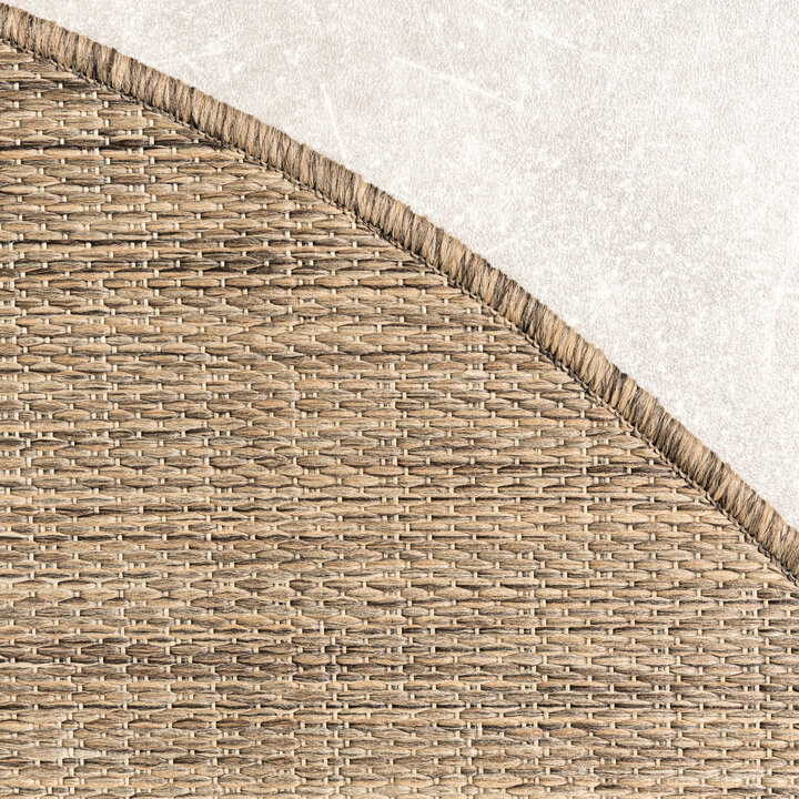 Tapis d'extérieur rond - Malta Melange Naturel - 5