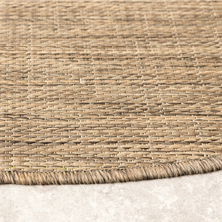 Tapis d'extérieur rond - Malta Melange Naturel - 6