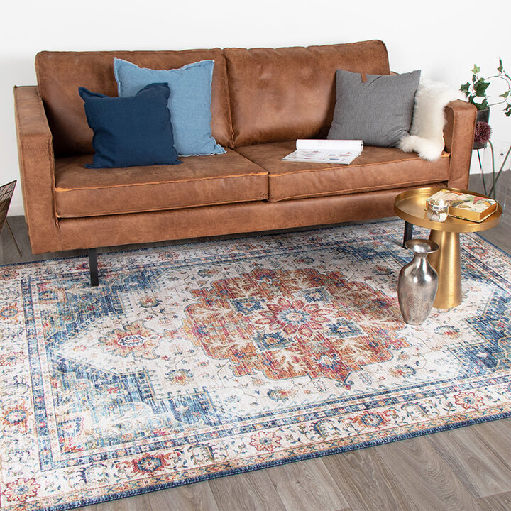 Tapis vintage - Azara Bleu Clair