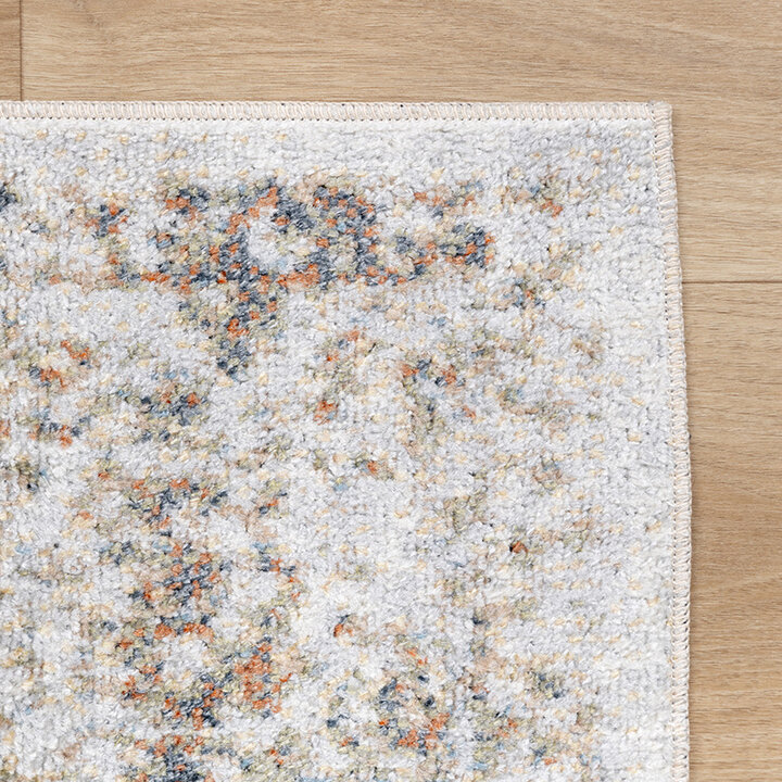 Tapis lavable - Nova Medaillon Gris Clair - 5