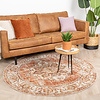 Tapis vintage rond - Spring Medaillon Terra/Crème - thumbnail