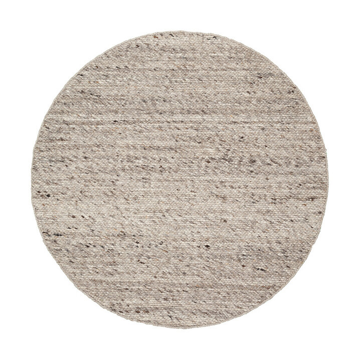 Tapis en laine rond - Feline Marron/Mélangé - 1