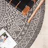 Tapis d'extérieur rond - Summer Azteca Gris - thumbnail 4
