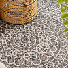 Tapis d'extérieur rond - Summer Azteca Gris - thumbnail 5