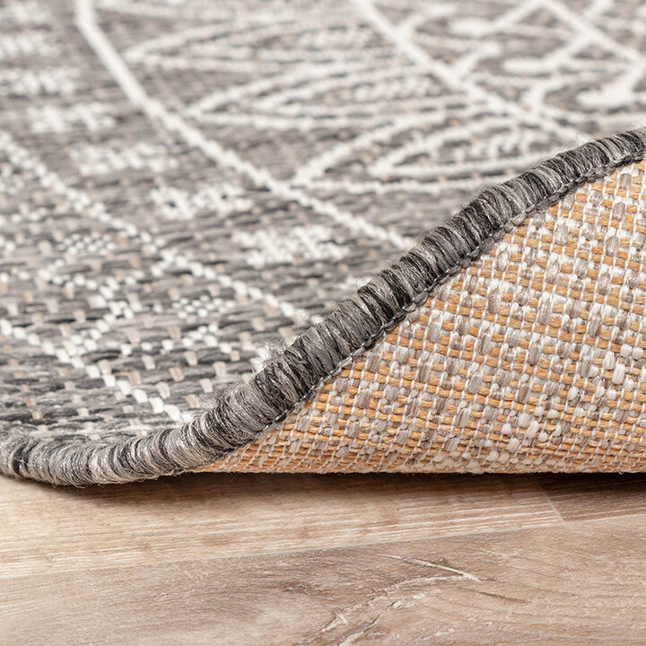 Tapis d'extérieur rond - Summer Azteca Gris - 6