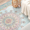 Tapis vintage - Lily Medaillon Bleu Clair - thumbnail 3