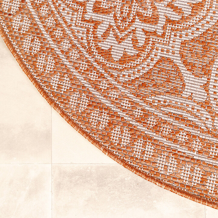 Tapis d'extérieur rond - Summer Oriental Terracotta - 5
