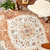 Tapis ovale à poils longs - Santo Mandala Terracotta - thumbnail 3