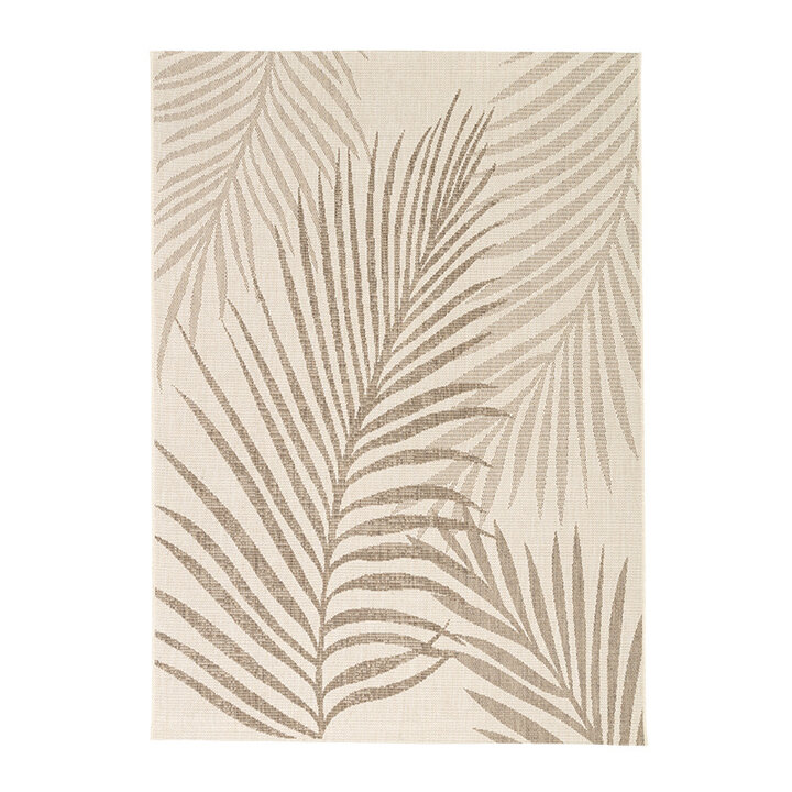 Tapis d'extérieur en jute - Nomad Leaves Crème - 1