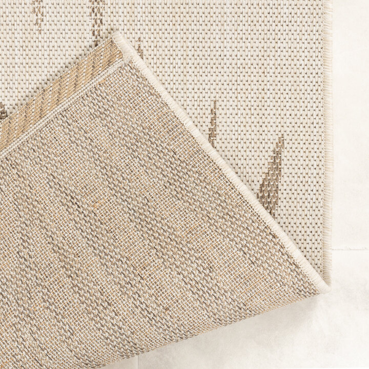 Tapis d'extérieur en jute - Nomad Leaves Crème - 8
