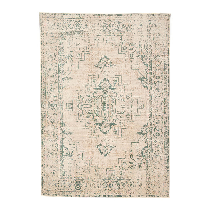 Tapis vintage - Spring Ethnic Crème/Vert - 1