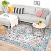 Tapis vintage - Lily Oriental Bleu/Rose - thumbnail