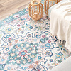 Tapis vintage - Lily Oriental Bleu/Rose - thumbnail 3