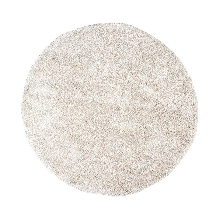 Tapis rond à poils longs - Lofty Crème/Blanc - 1