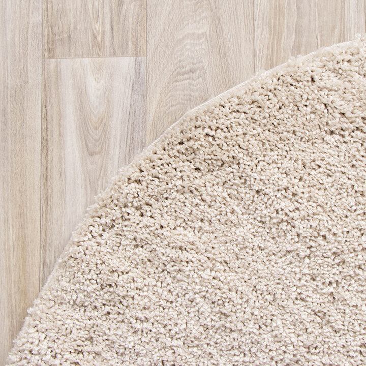 Tapis rond à poils longs - Lofty Crème/Blanc - 6