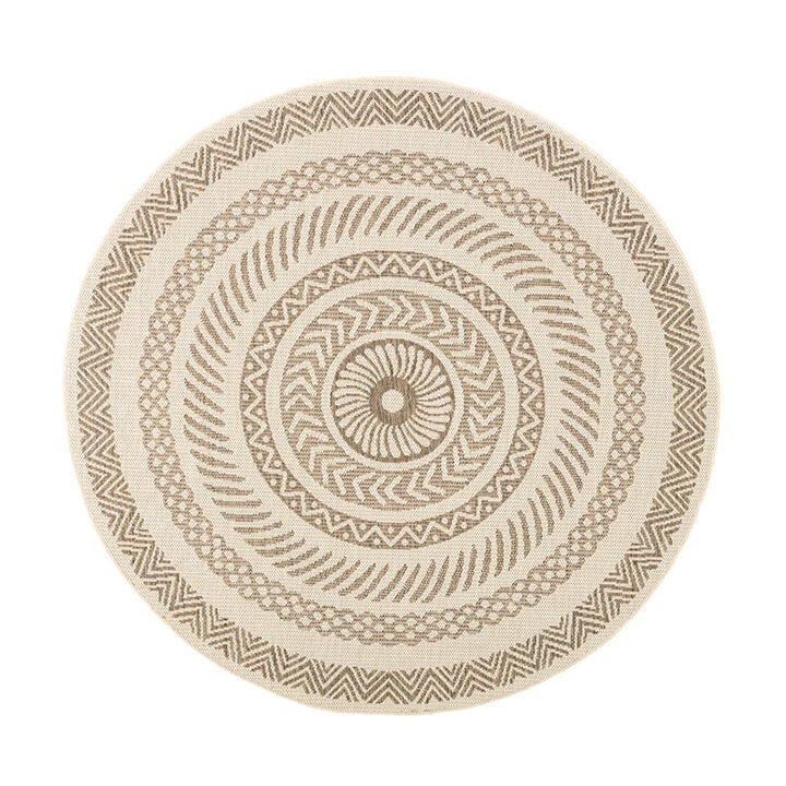 Tapis d'extérieur vintage - Nomad Aztec Crème - 1